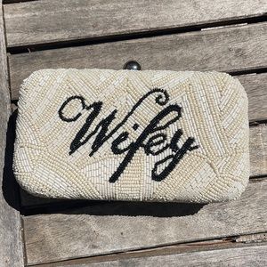 Wifey beaded Clutch from St Xavier NWT